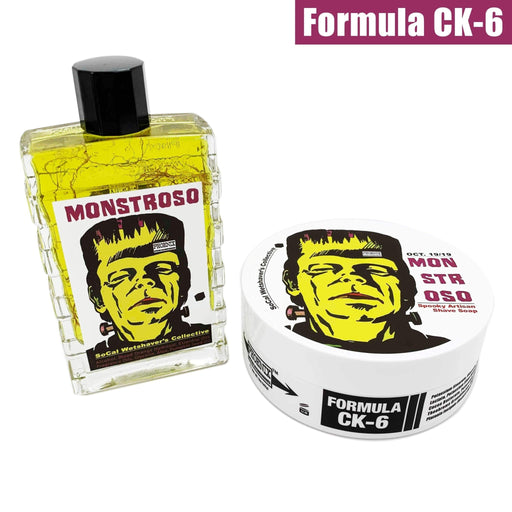 Monstroso Artisan Shaving Soap & Aftershave Bundle Deal | Ultra Premium CK-6 Formula | 4 oz - Phoenix Artisan Accoutrements